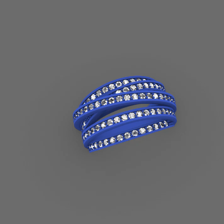 Multi-Row Channel Set Crossover Ring — view 3
