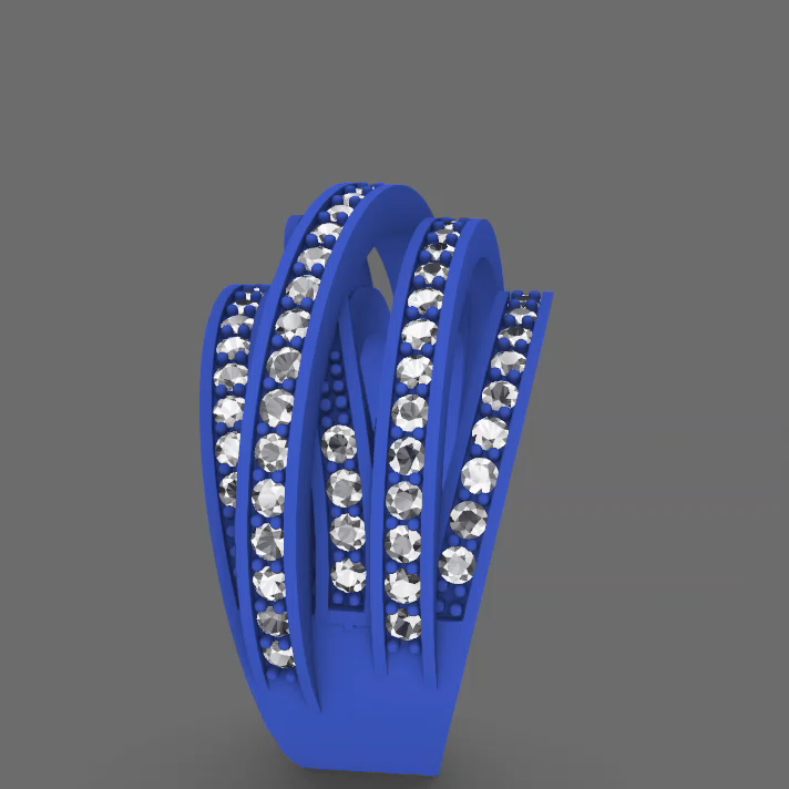 Multi-Row Channel Set Crossover Ring — view 4