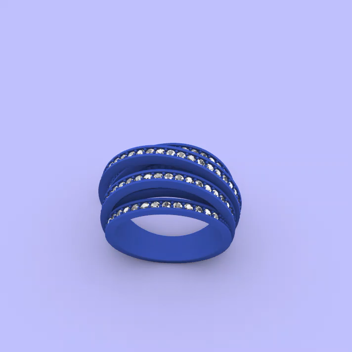 Multi-Row Channel Set Crossover Ring — view 5