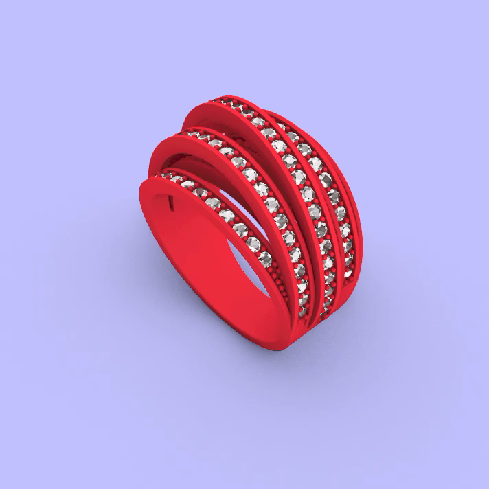Multi-Row Channel Set Crossover Ring — view 7