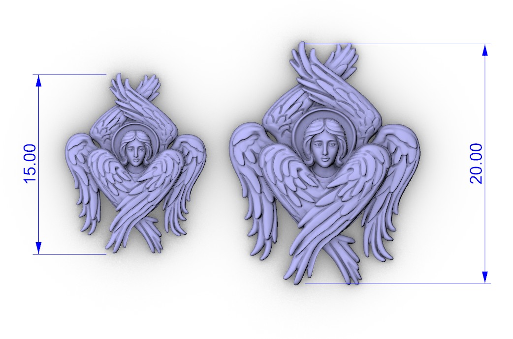 Seraphim Six-Winged Angel Religious Pendant — view 6
