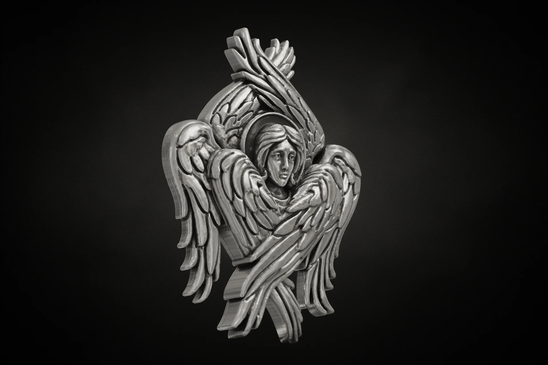 Seraphim Six-Winged Angel Religious Pendant — view 2