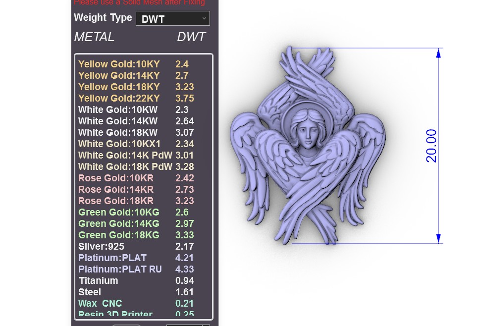 Seraphim Six-Winged Angel Religious Pendant — view 8