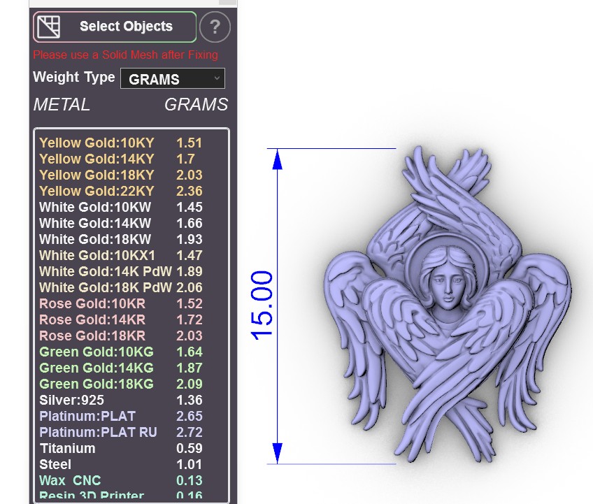 Seraphim Six-Winged Angel Religious Pendant — view 7