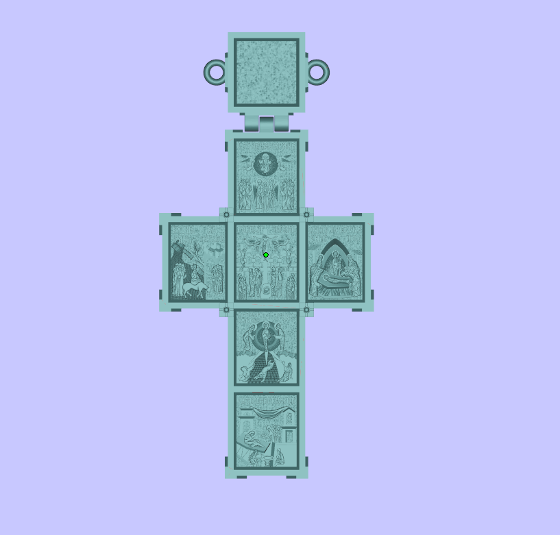 Twelve feasts cross orthodox pendant — view 4
