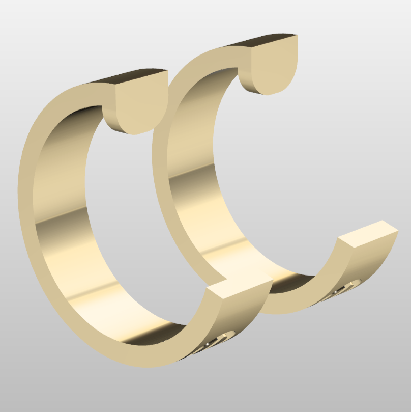 Engraved Hoop Earrings Pair — view 3