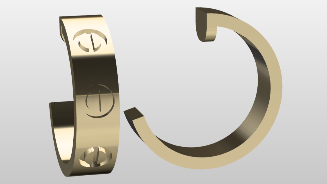 Engraved Hoop Earrings Pair — view 4