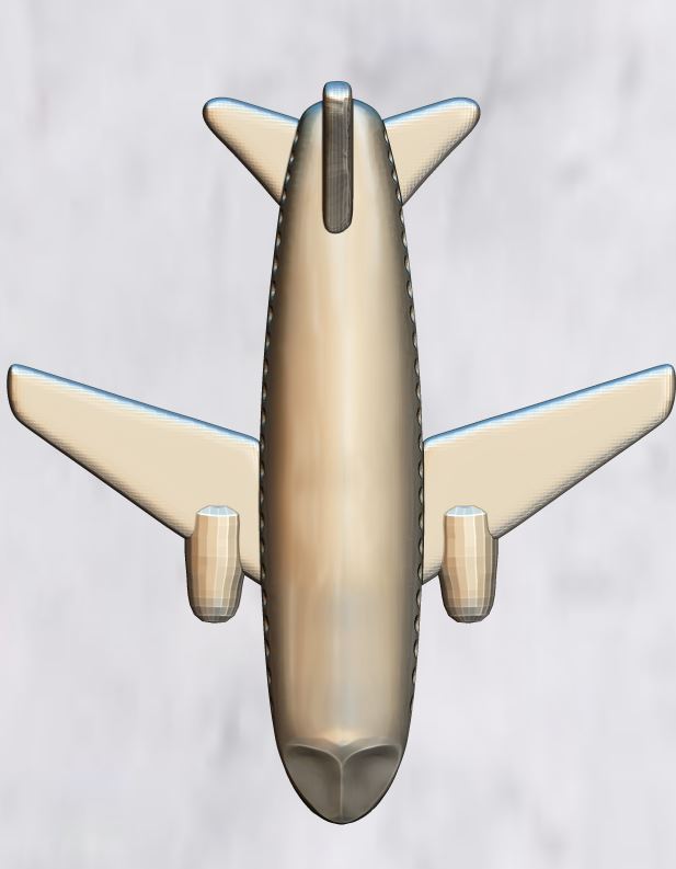 Detailed Airplane Aircraft Pendant — view 3