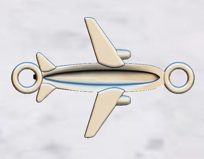 Detailed Airplane Aircraft Pendant — view 8