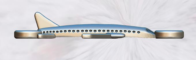 Detailed Airplane Aircraft Pendant — view 7
