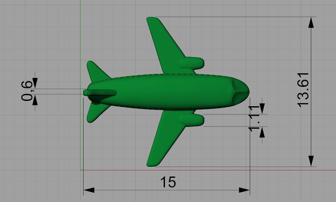 Detailed Airplane Aircraft Pendant — view 5