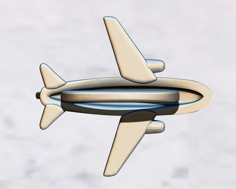 Detailed Airplane Aircraft Pendant — view 2