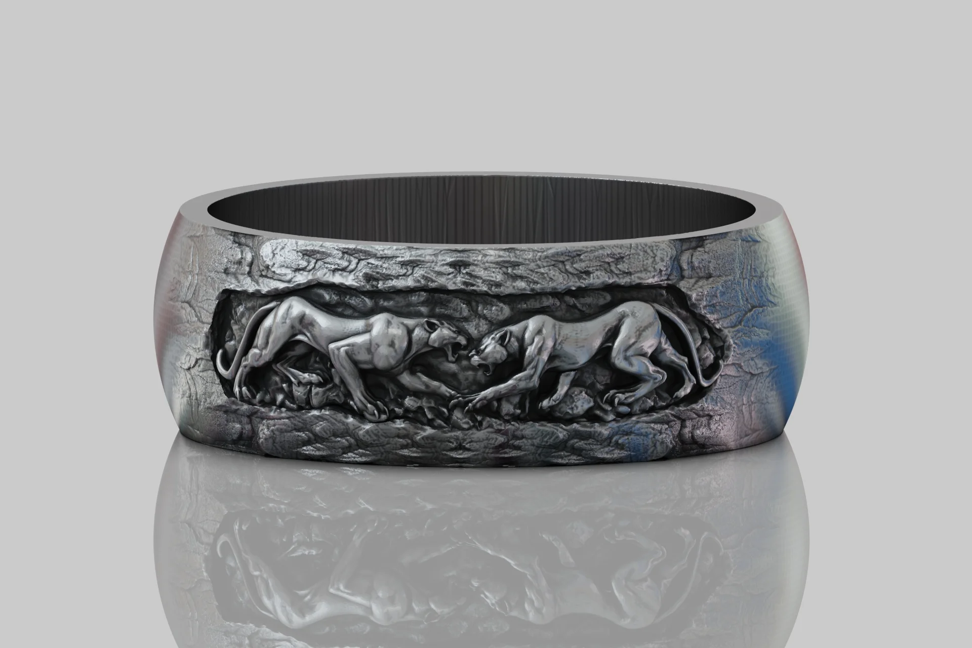 Sculpted Panther Wildlife Animal Ring — view 4