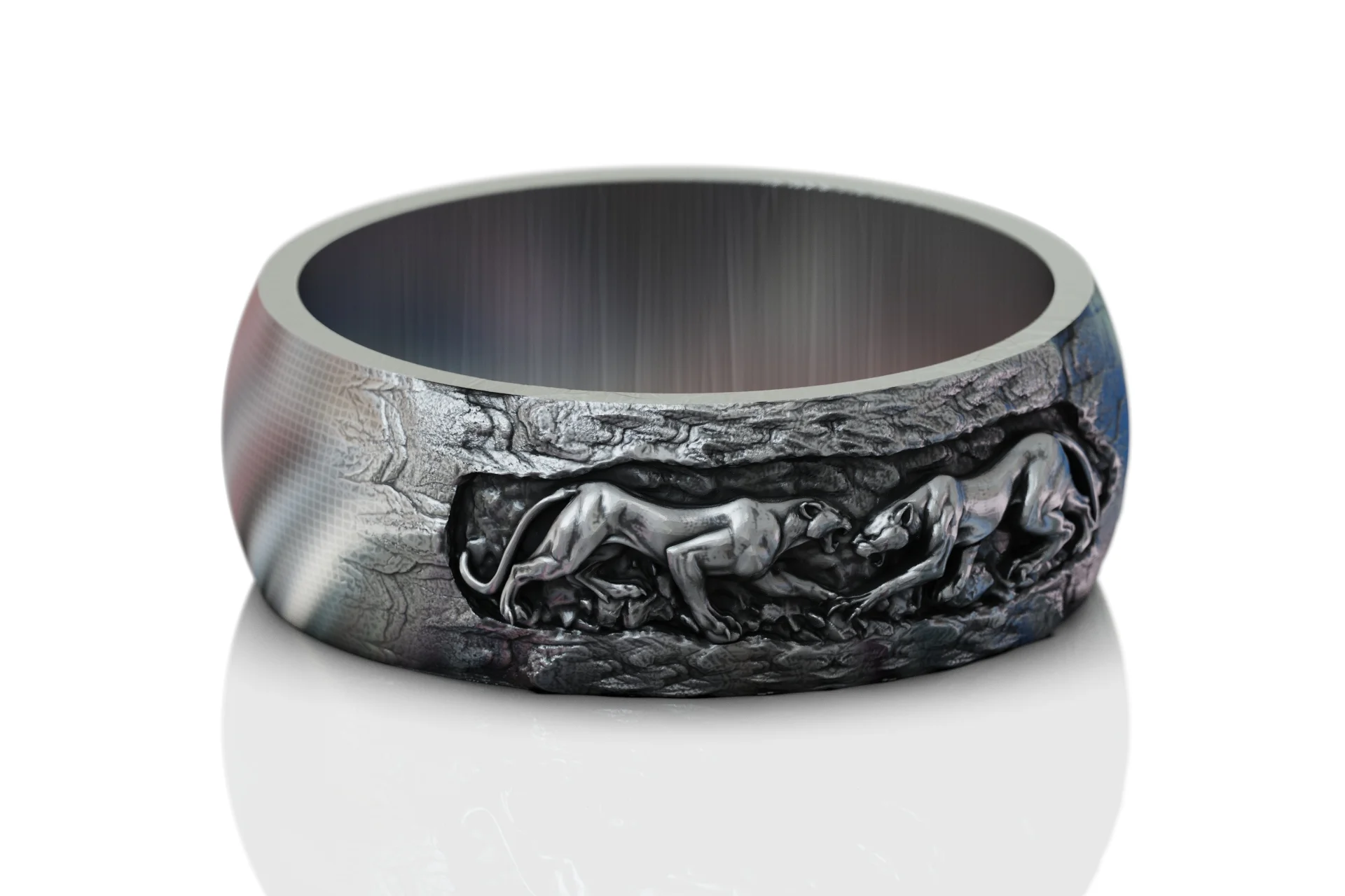Sculpted Panther Wildlife Animal Ring — view 6