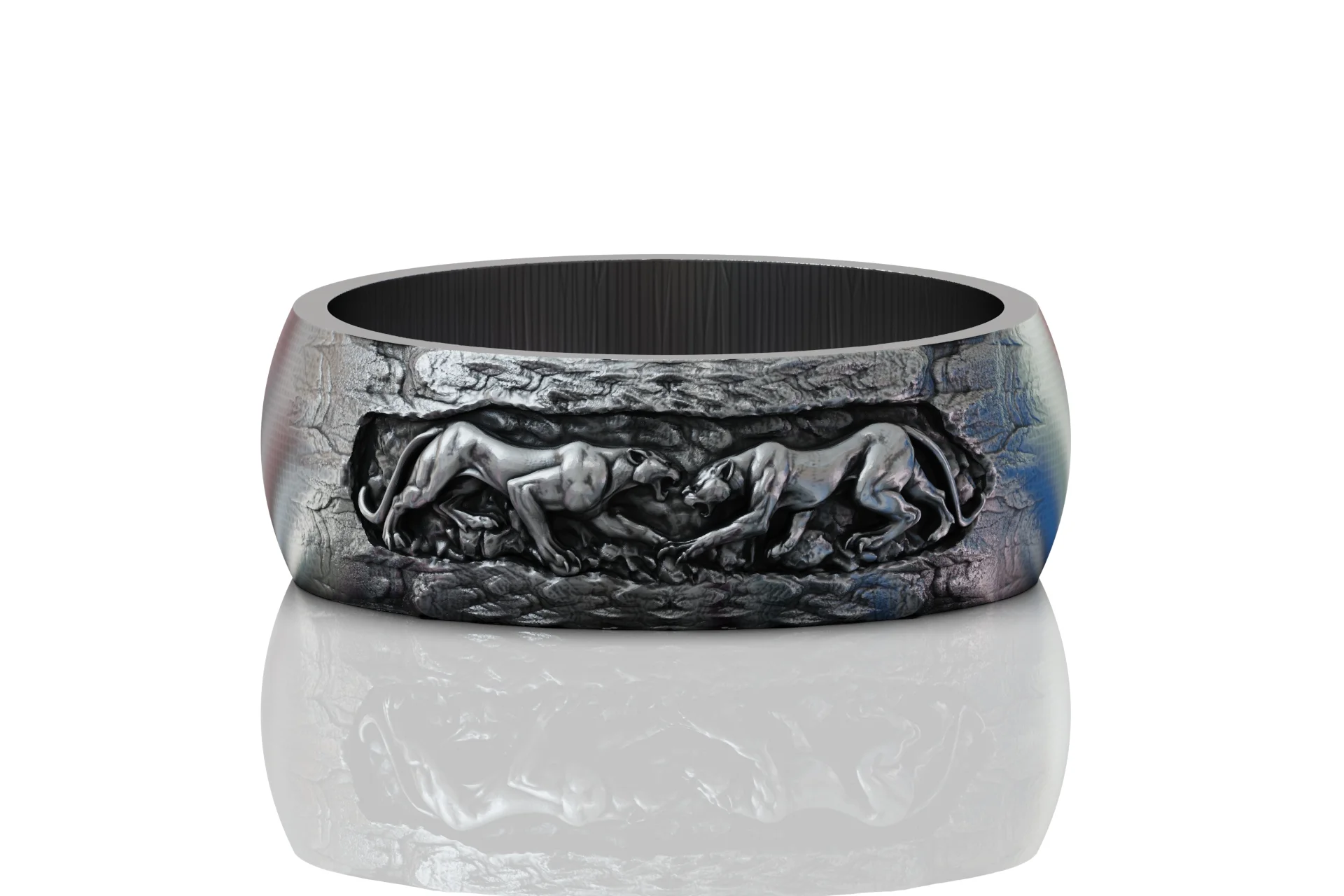 Sculpted Panther Wildlife Animal Ring — view 7