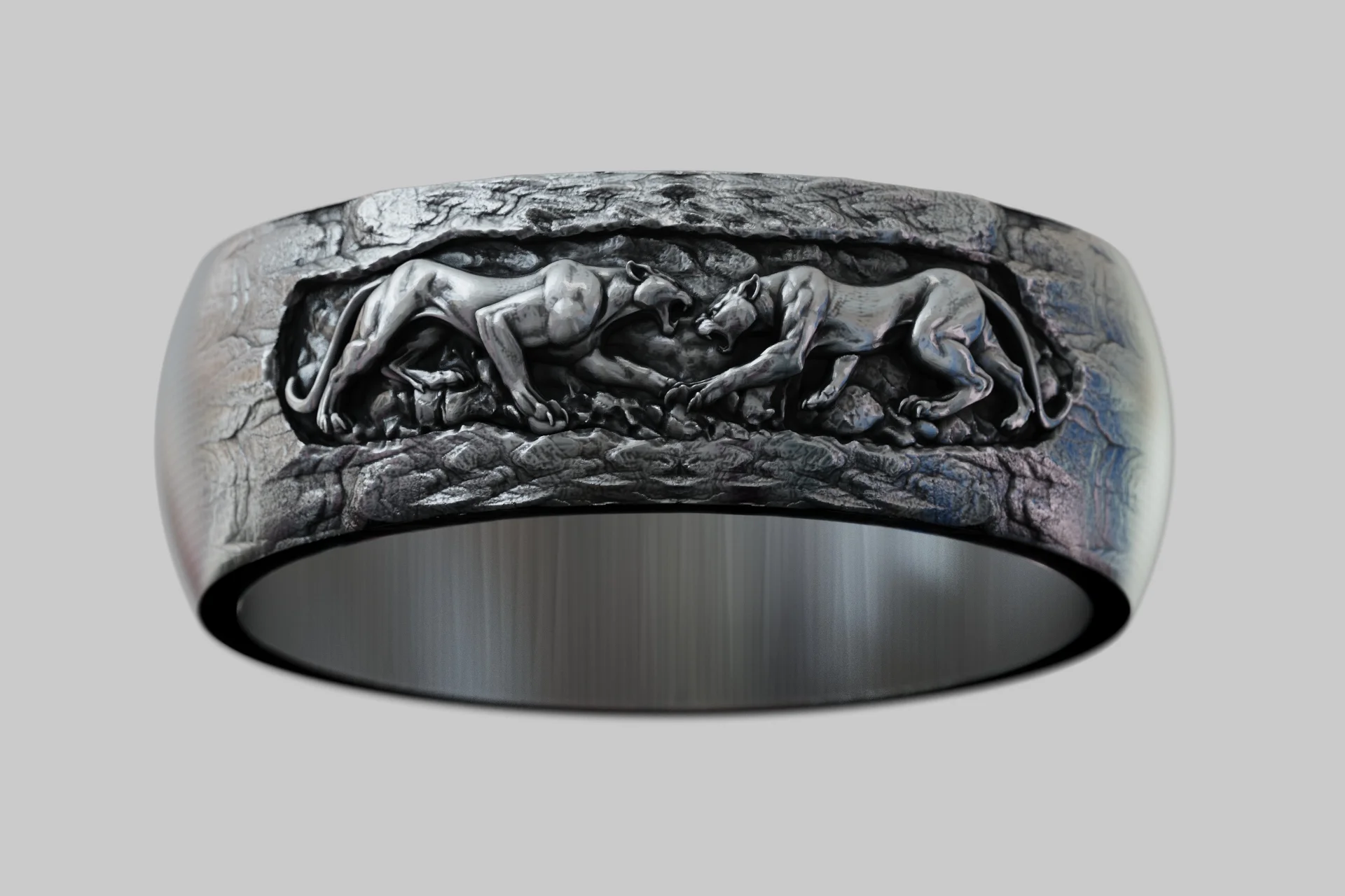 Sculpted Panther Wildlife Animal Ring — view 5