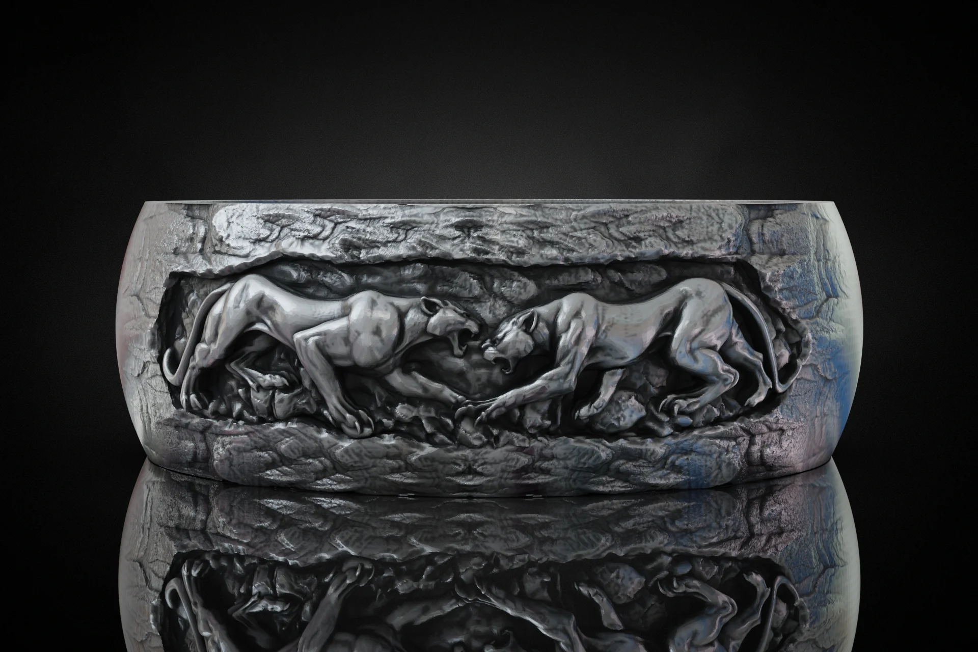 Sculpted Panther Wildlife Animal Ring