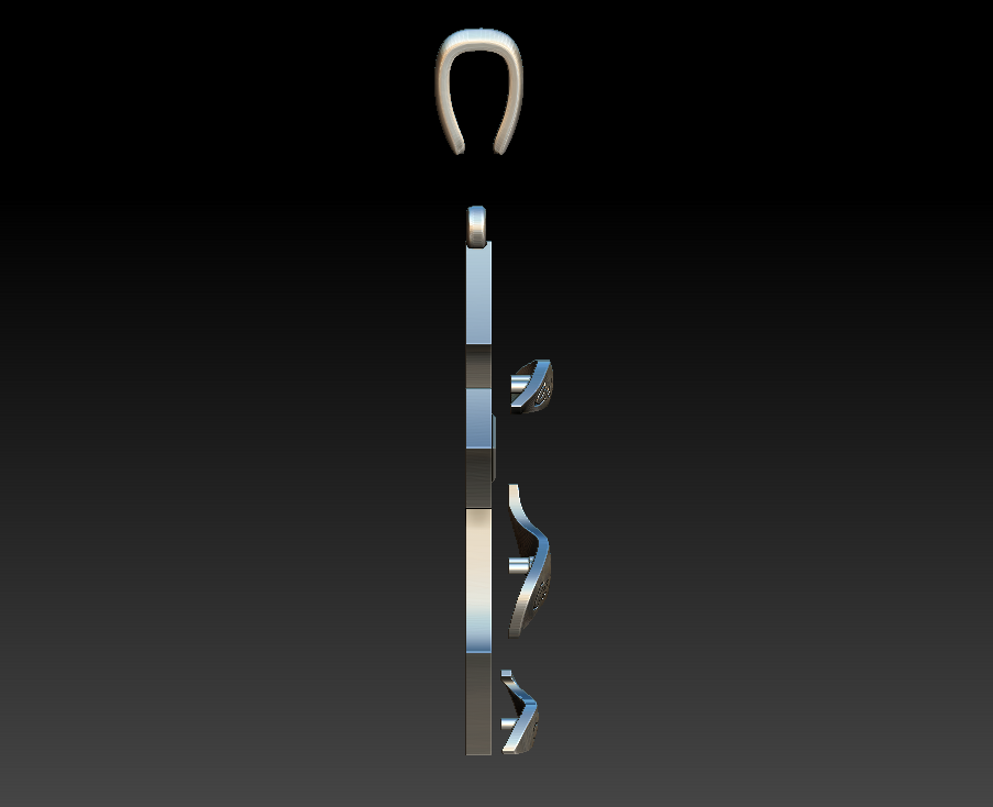 Inscribed Scroll Filigree Cross Pendant — view 5