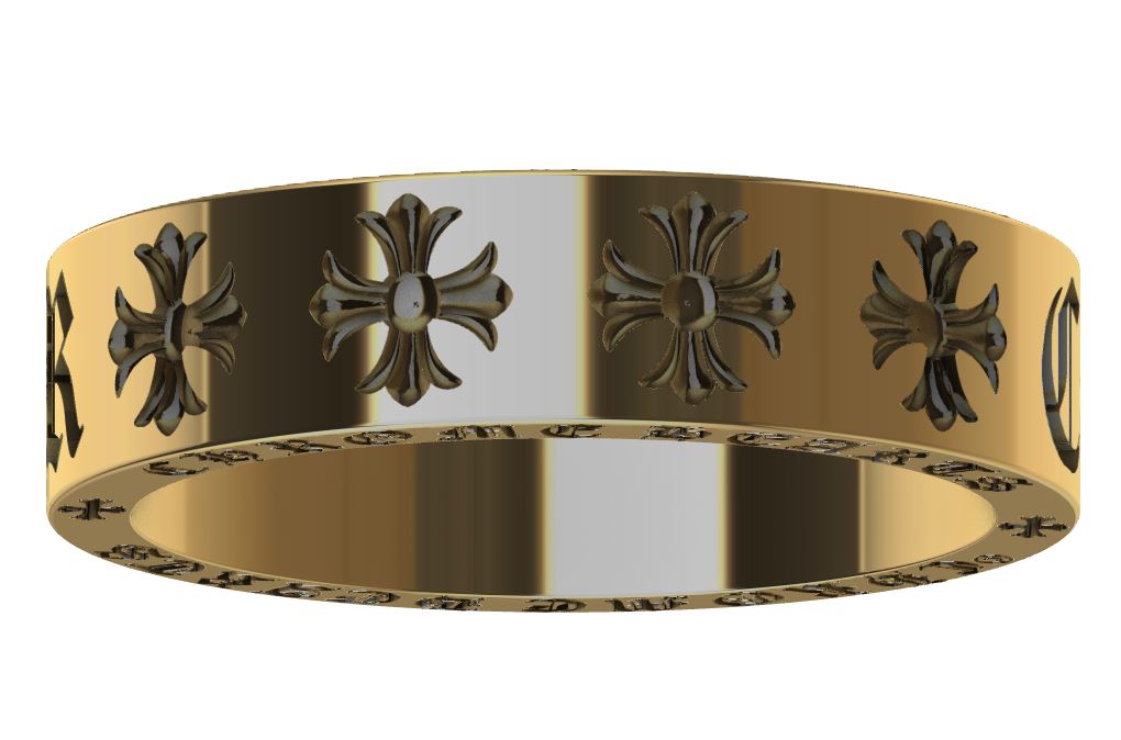 Chrome Hearts Style Band Ring — view 2