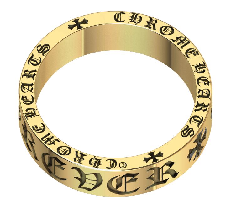 Chrome Hearts Style Band Ring — view 5