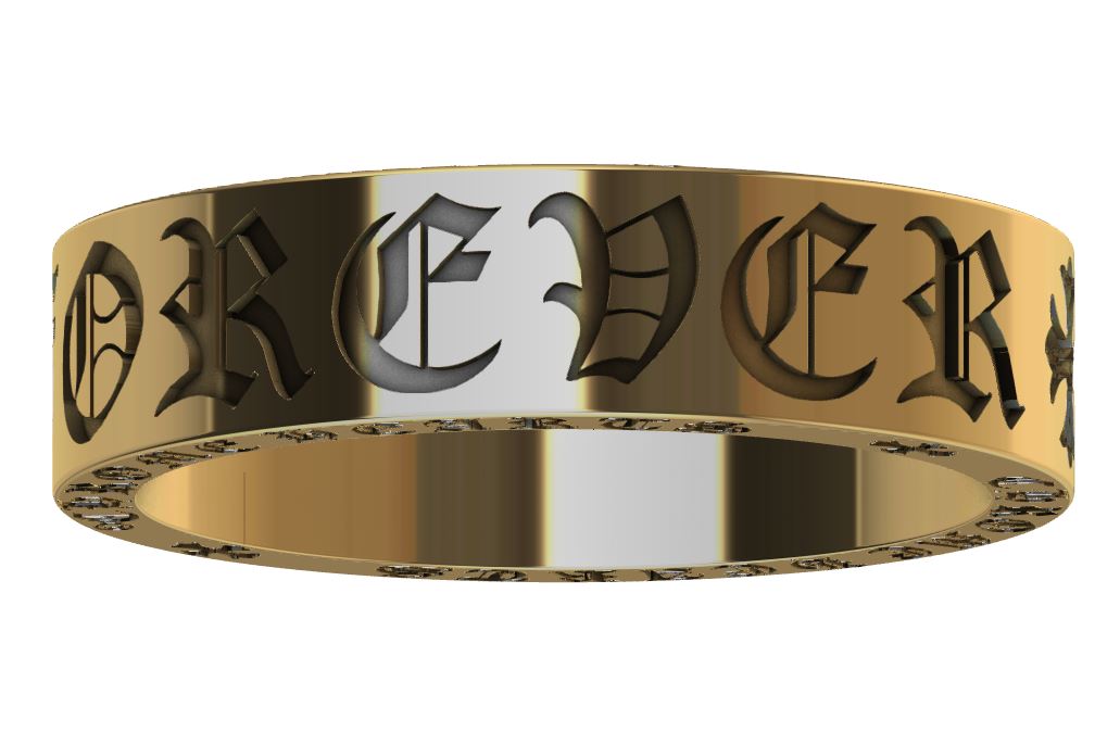 Chrome Hearts Style Band Ring — view 4