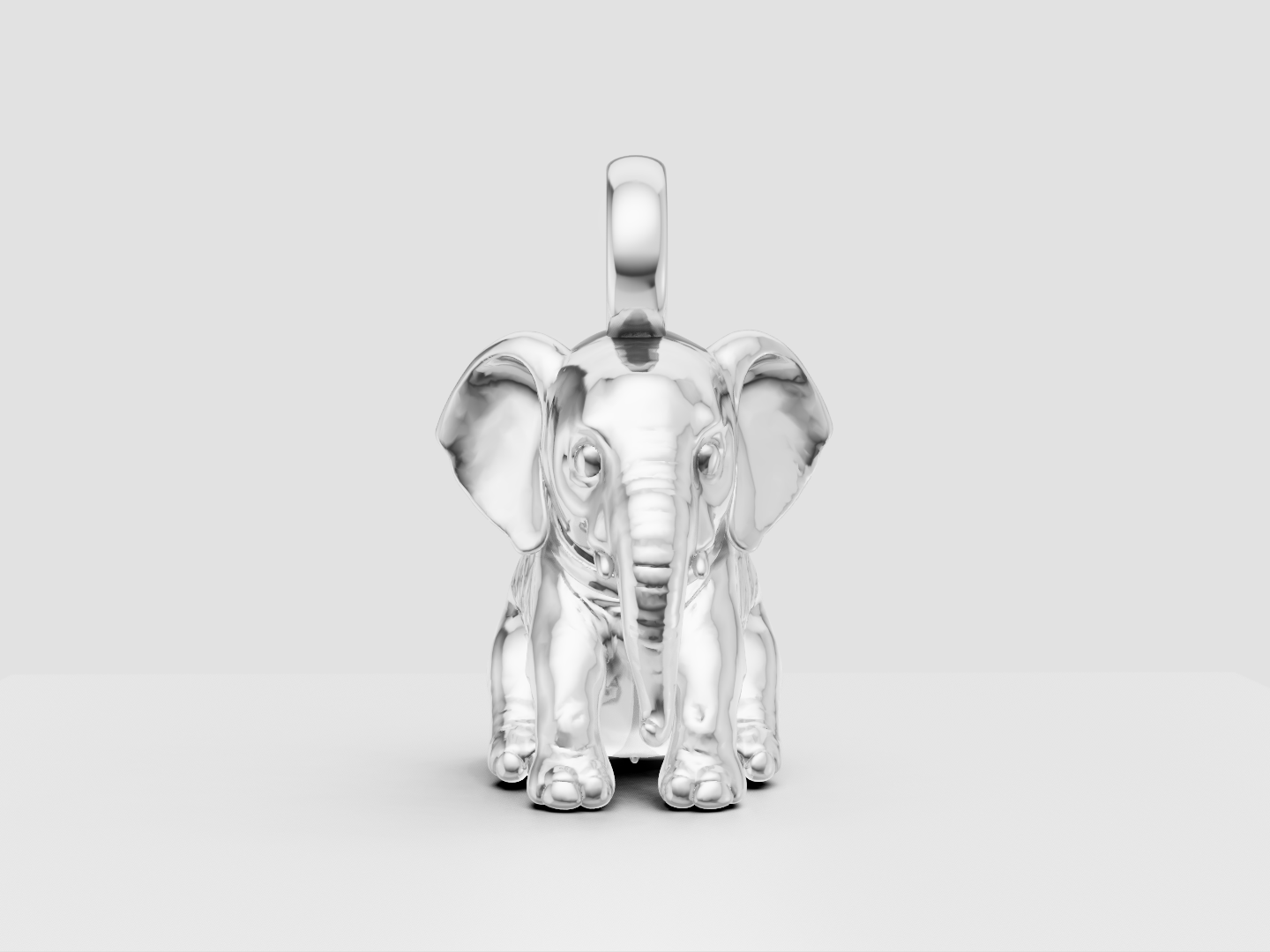 Elephant Charm 3D Model — view 2