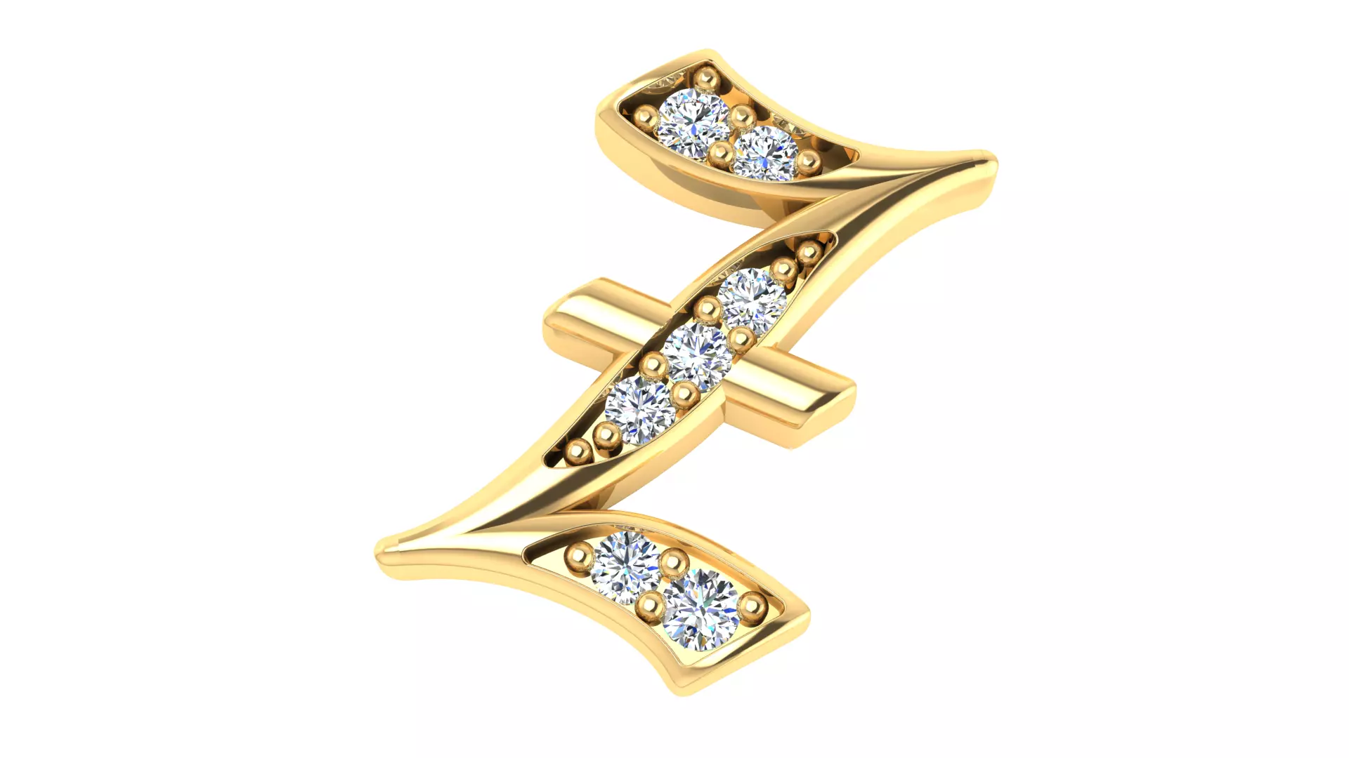 Luxury Diamond Script Alphabet 3D Jewelry Font Collection — view 3