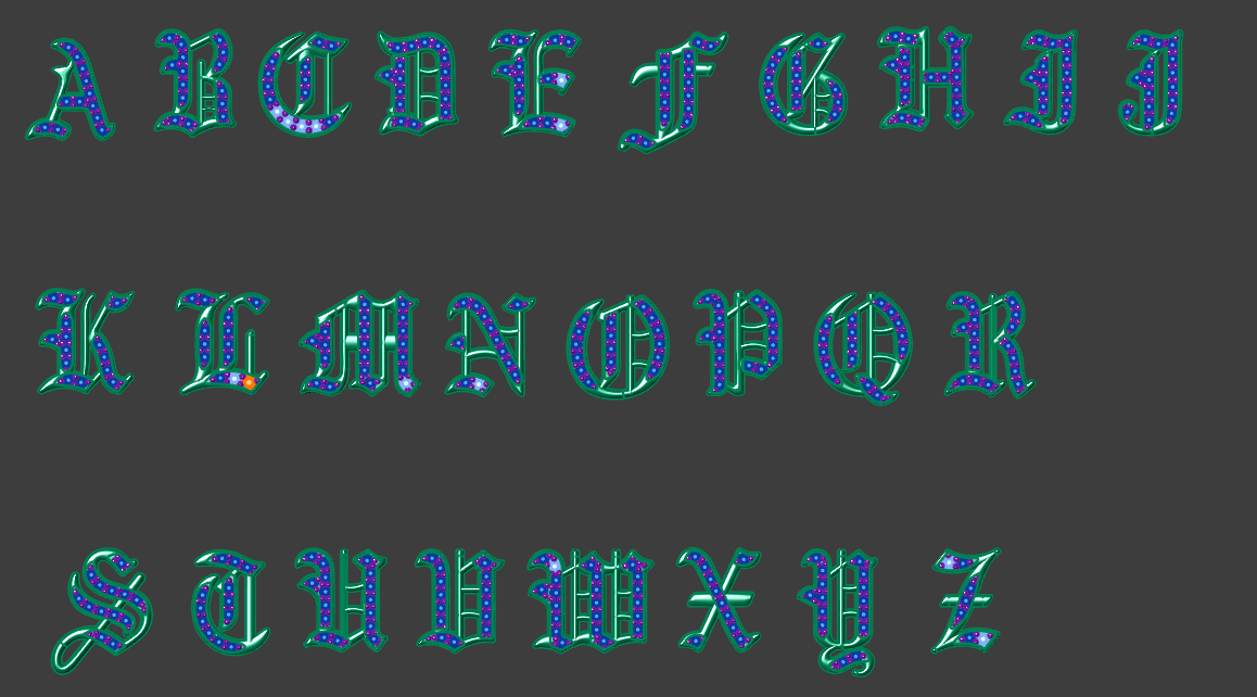 Luxury Diamond Script Alphabet 3D Jewelry Font Collection — view 8