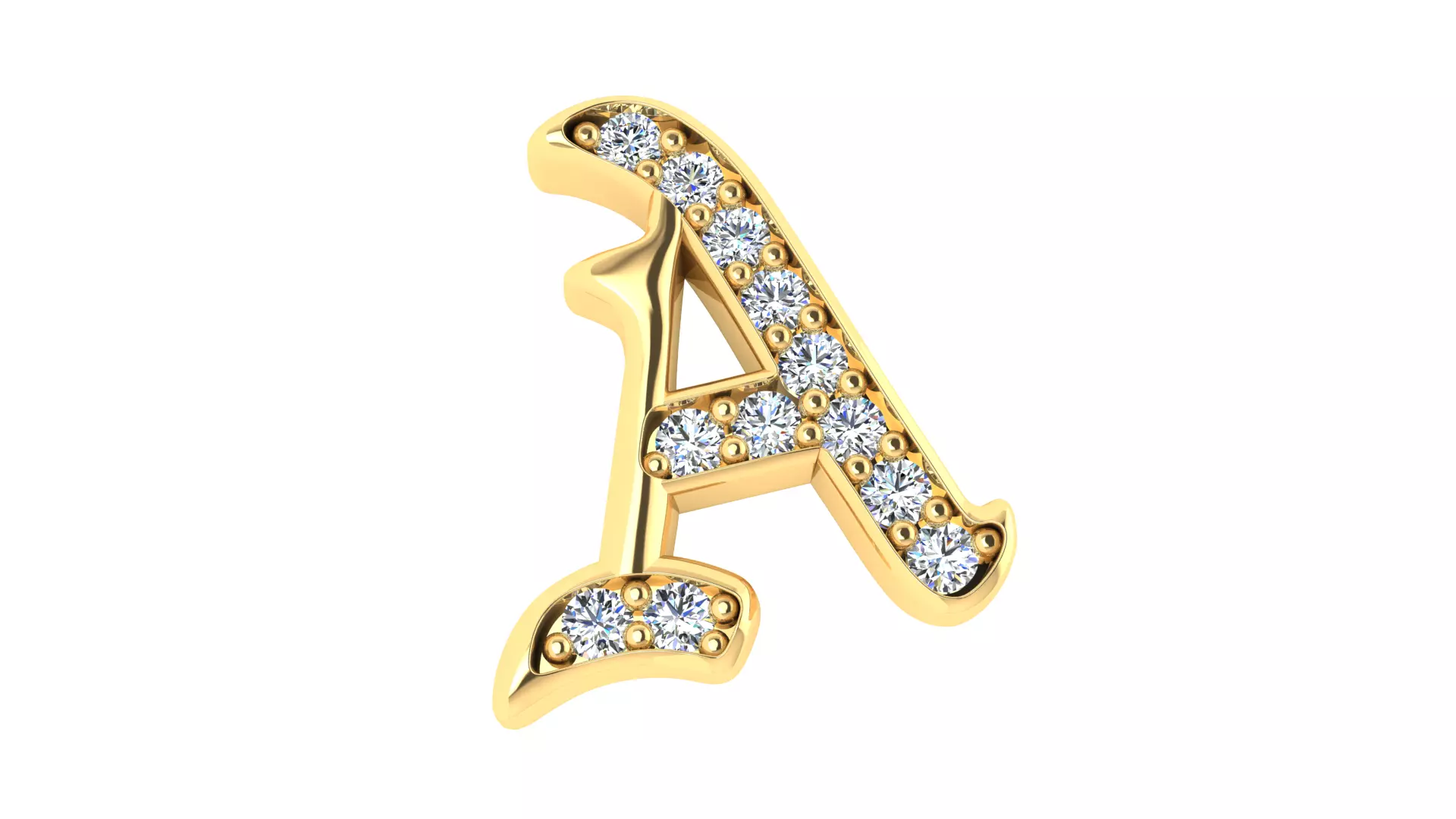 Luxury Diamond Script Alphabet 3D Jewelry Font Collection