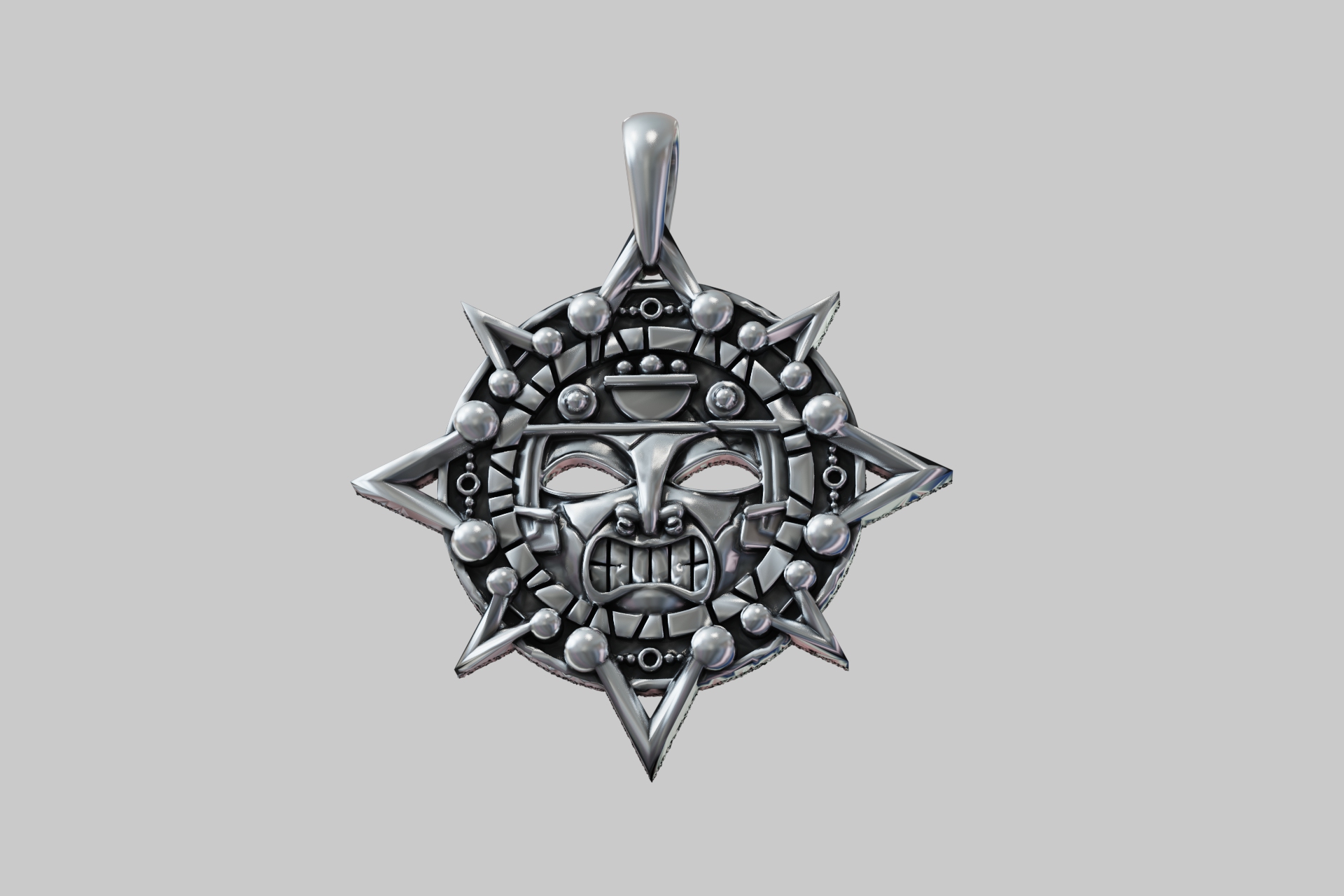 Aztec Sun God Calendar Medallion — view 4
