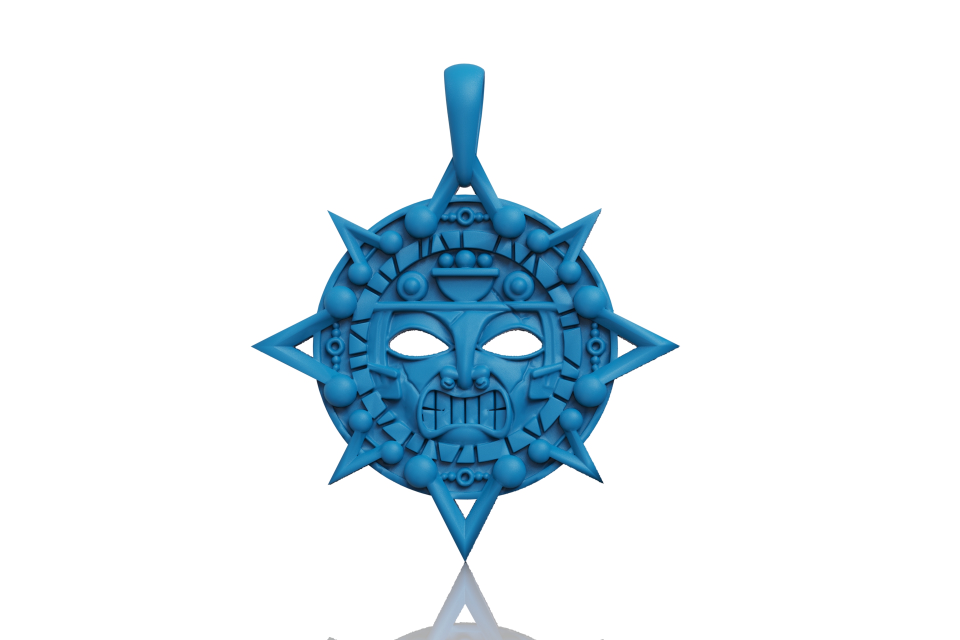 Aztec Sun God Calendar Medallion — view 5