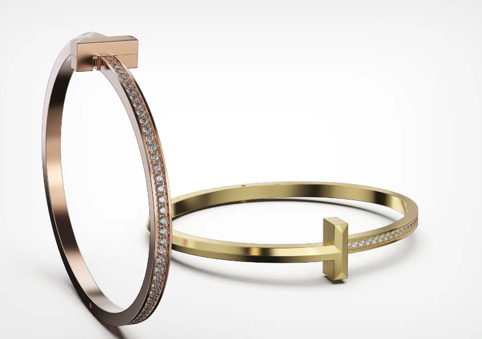 T-Style Diamond Cuff Bracelet