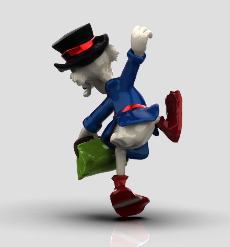 Scrooge McDuck Figurine 3D Model STL — view 2