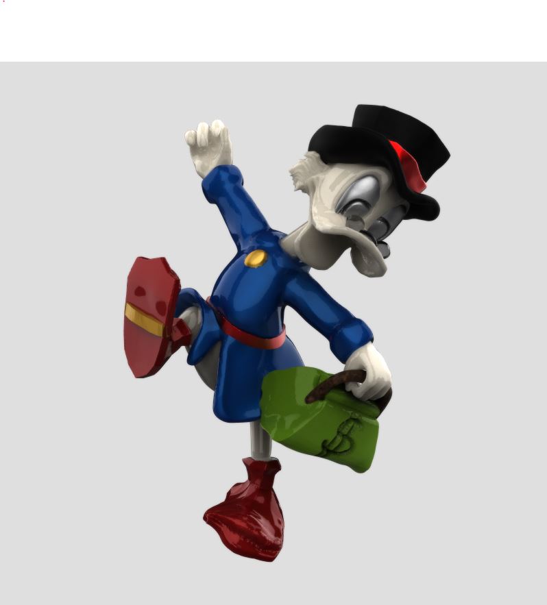 Scrooge McDuck Figurine 3D Model STL