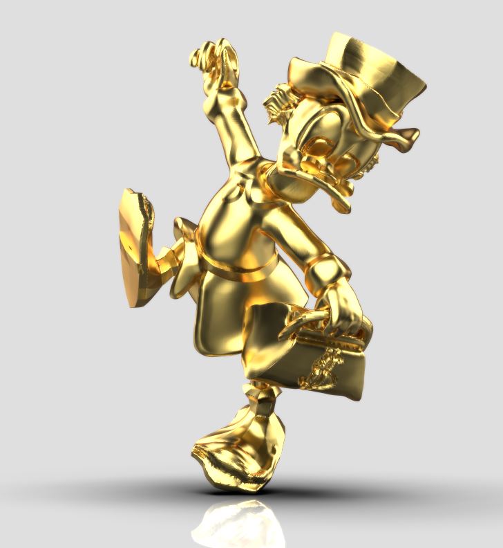 Scrooge McDuck Figurine 3D Model STL — view 4