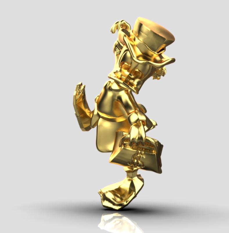 Scrooge McDuck Figurine 3D Model STL — view 5