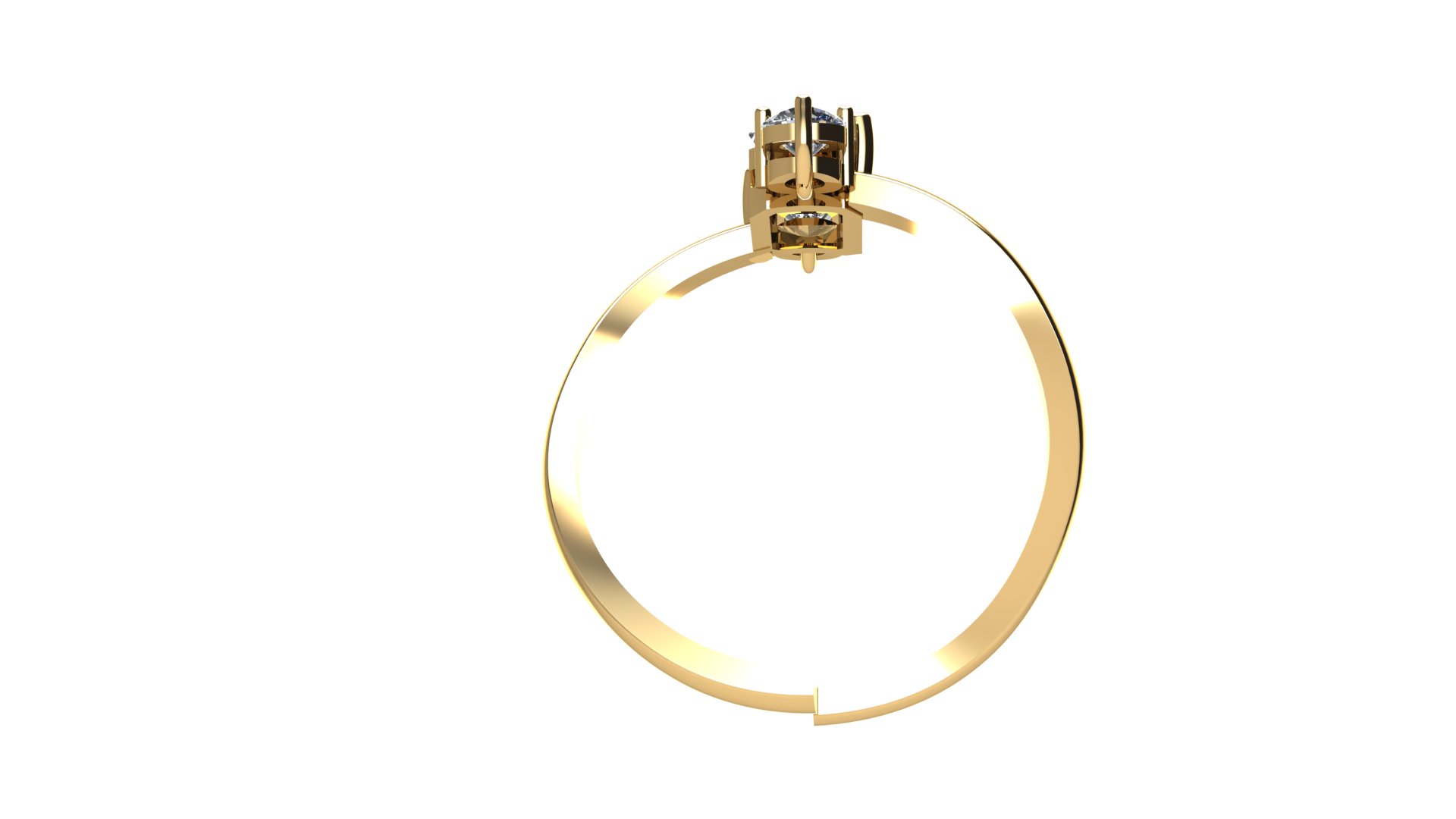 Elegant Gemstone Solitaire Ring — view 2