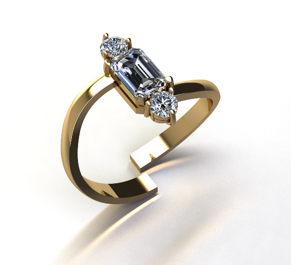 Elegant Gemstone Solitaire Ring — view 3