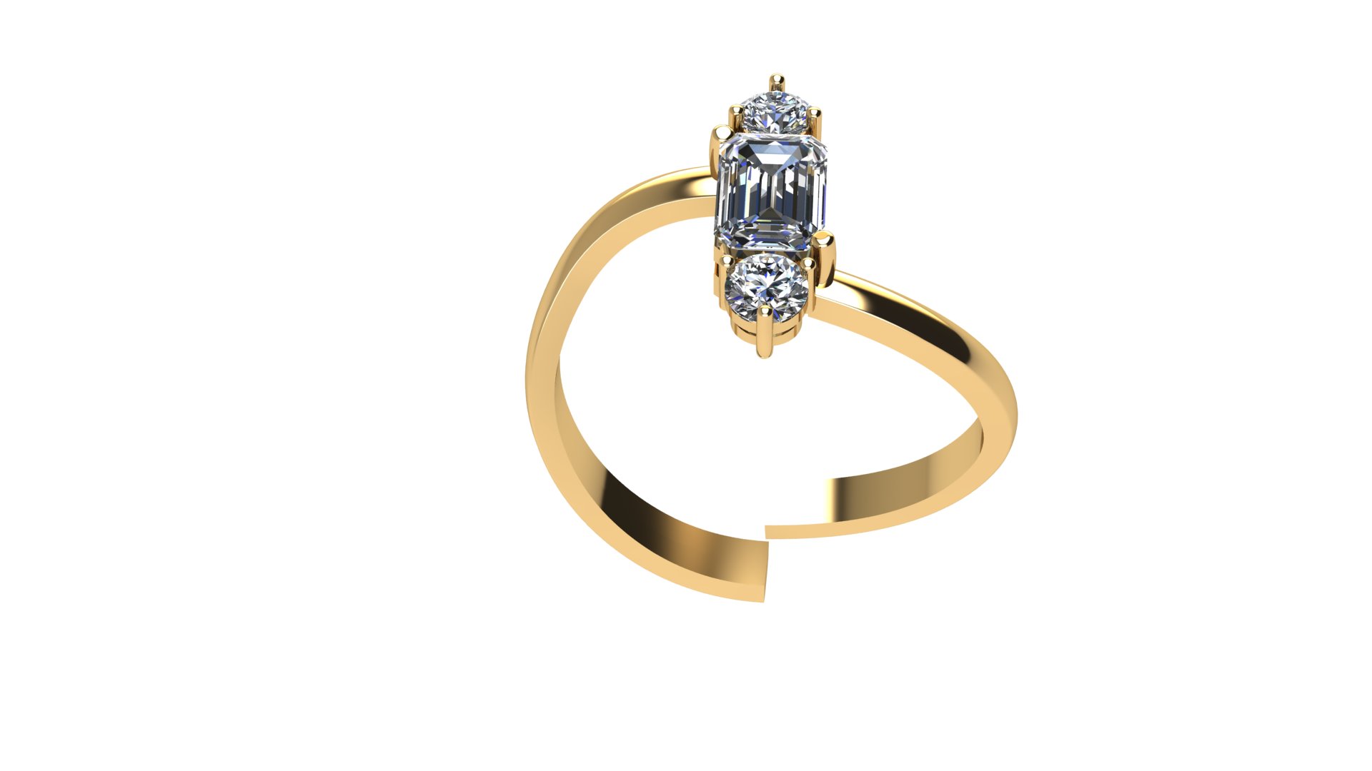 Elegant Gemstone Solitaire Ring — view 4