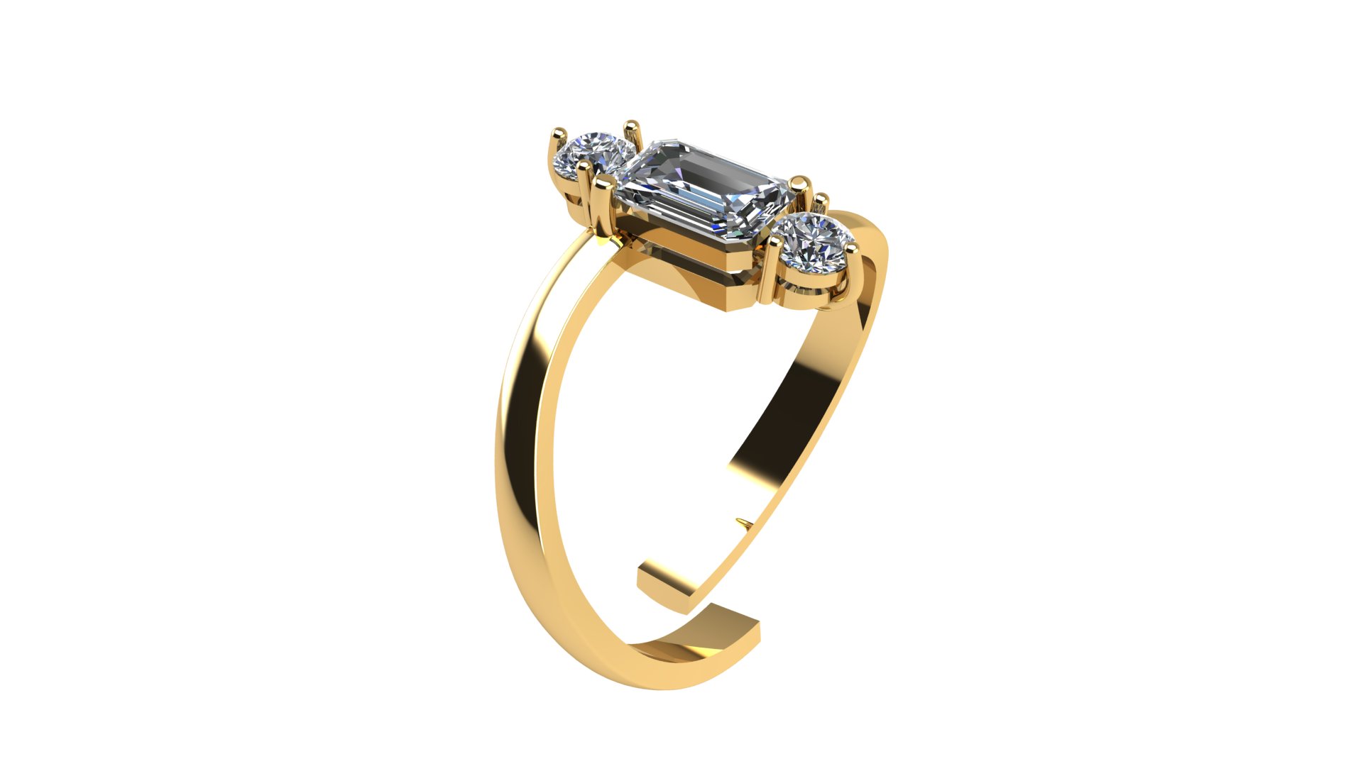 Elegant Gemstone Solitaire Ring — view 7