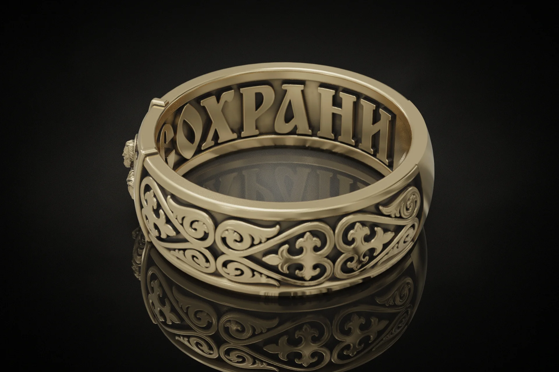 Ornate St. Peter Apostle Orthodox Ring — view 4