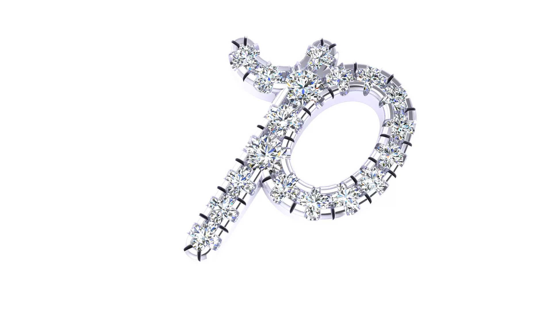 Luxury Diamond Script Alphabet - 3D Jewelry Font Collection