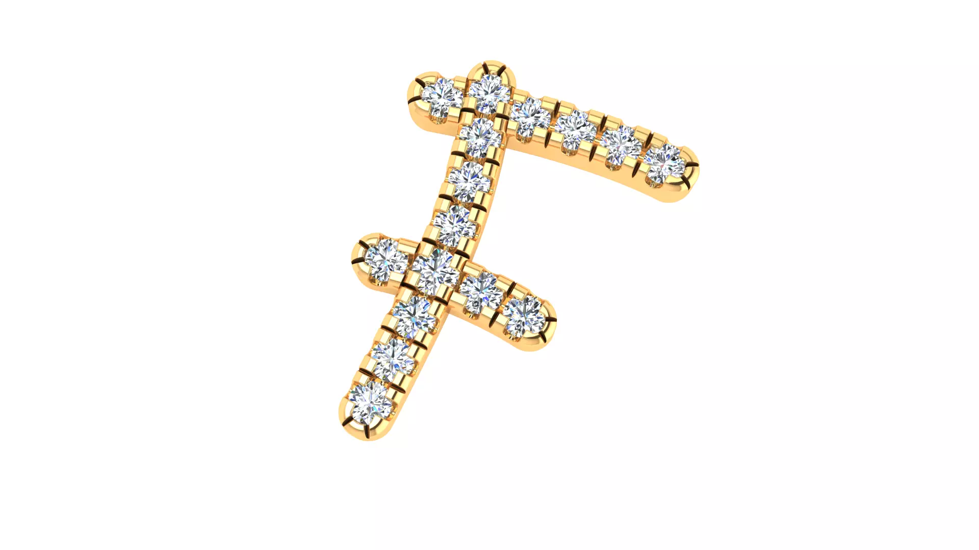 Luxury Diamond Script Alphabet - 3D Jewelry Font Collection — view 5