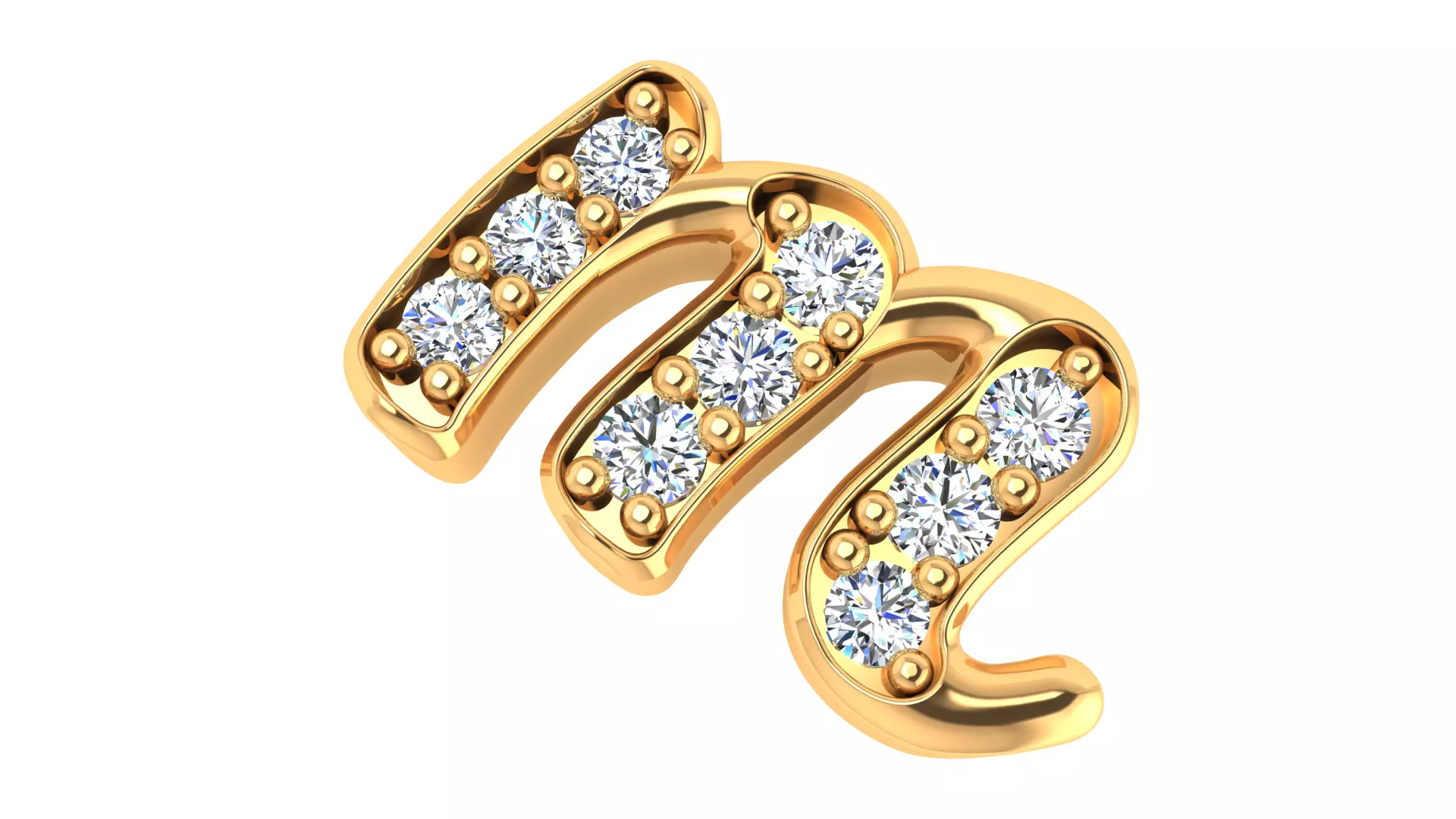 Luxury Diamond Script Alphabet 3D Jewelry Font Collection — view 5