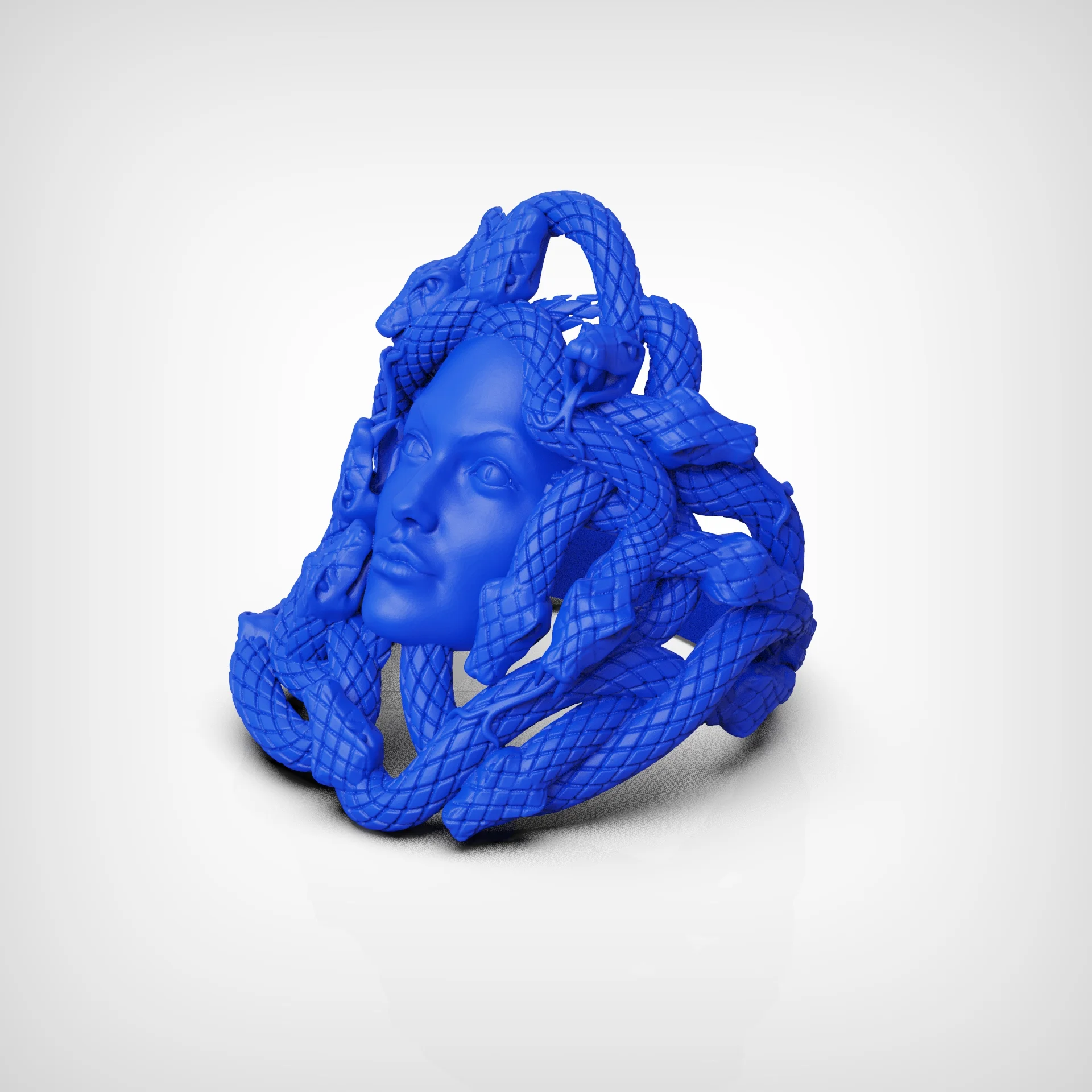 Mythological Medusa Snakes Head Ring — view 7
