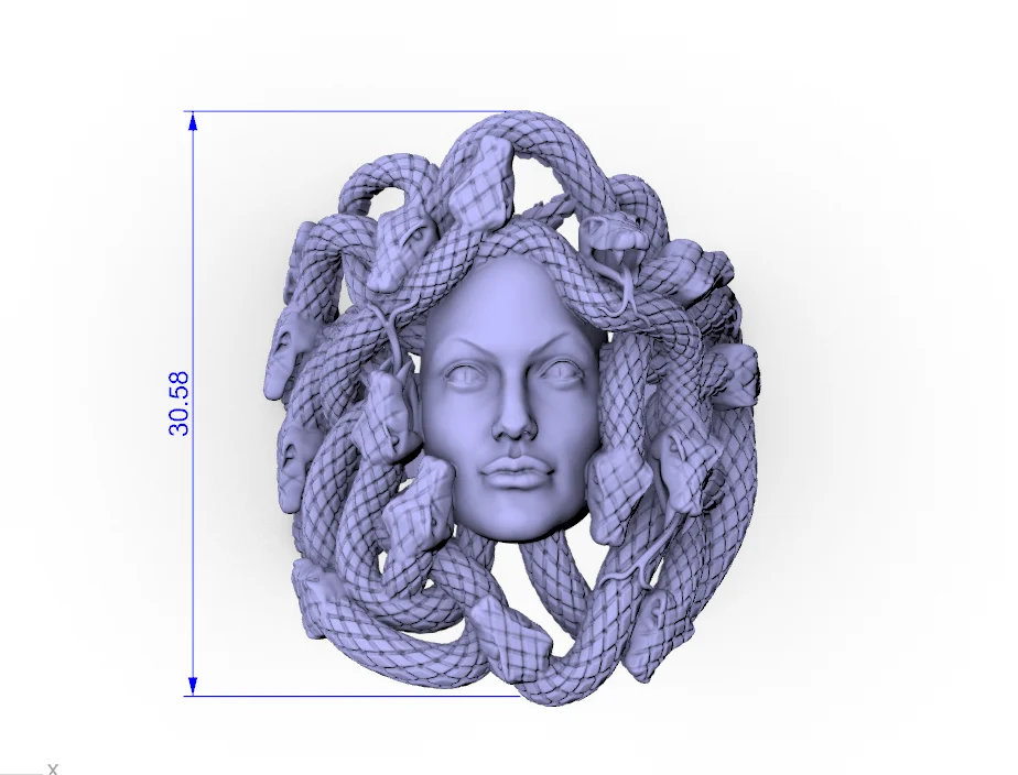 Mythological Medusa Snakes Head Ring — view 8