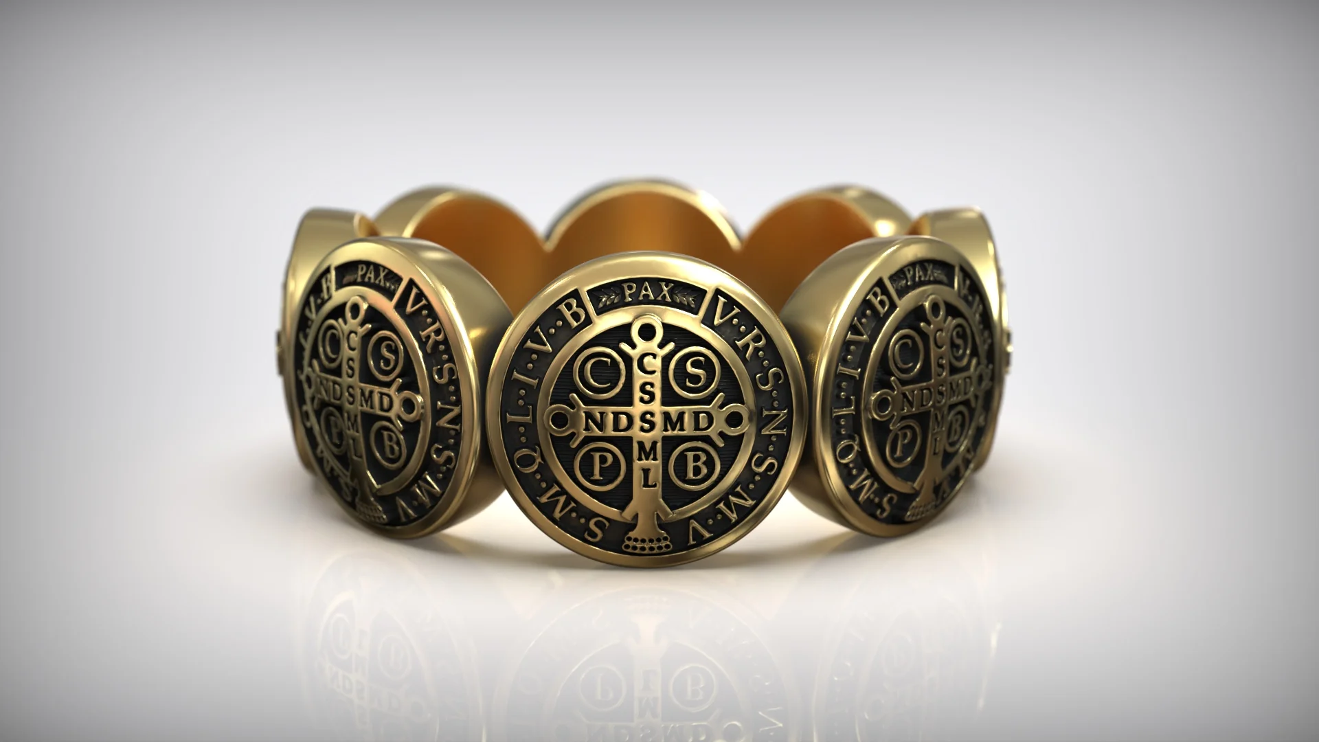 Saint Benedict Medal Protection Ring — view 7