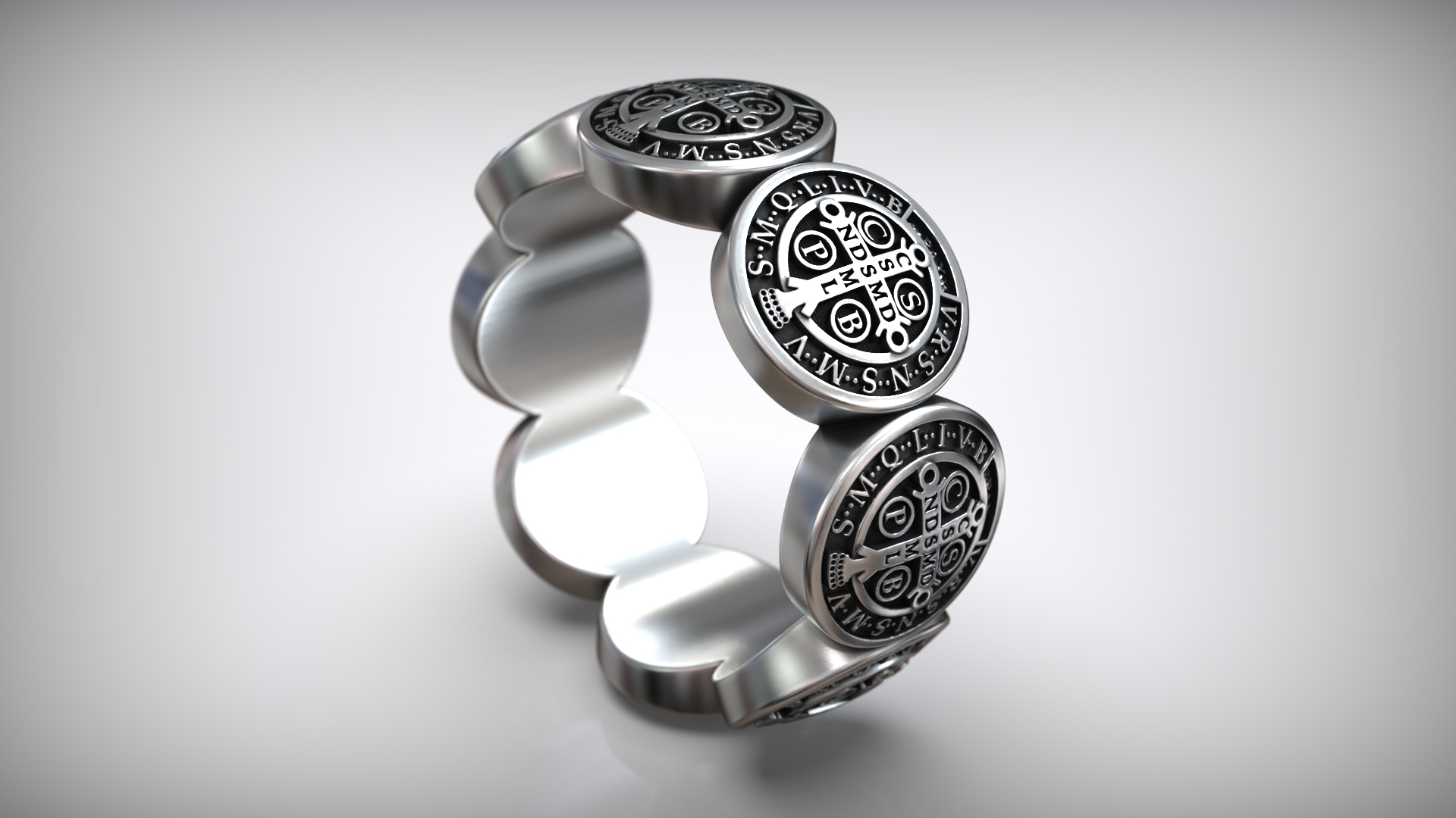 Saint Benedict Medal Protection Ring — view 8