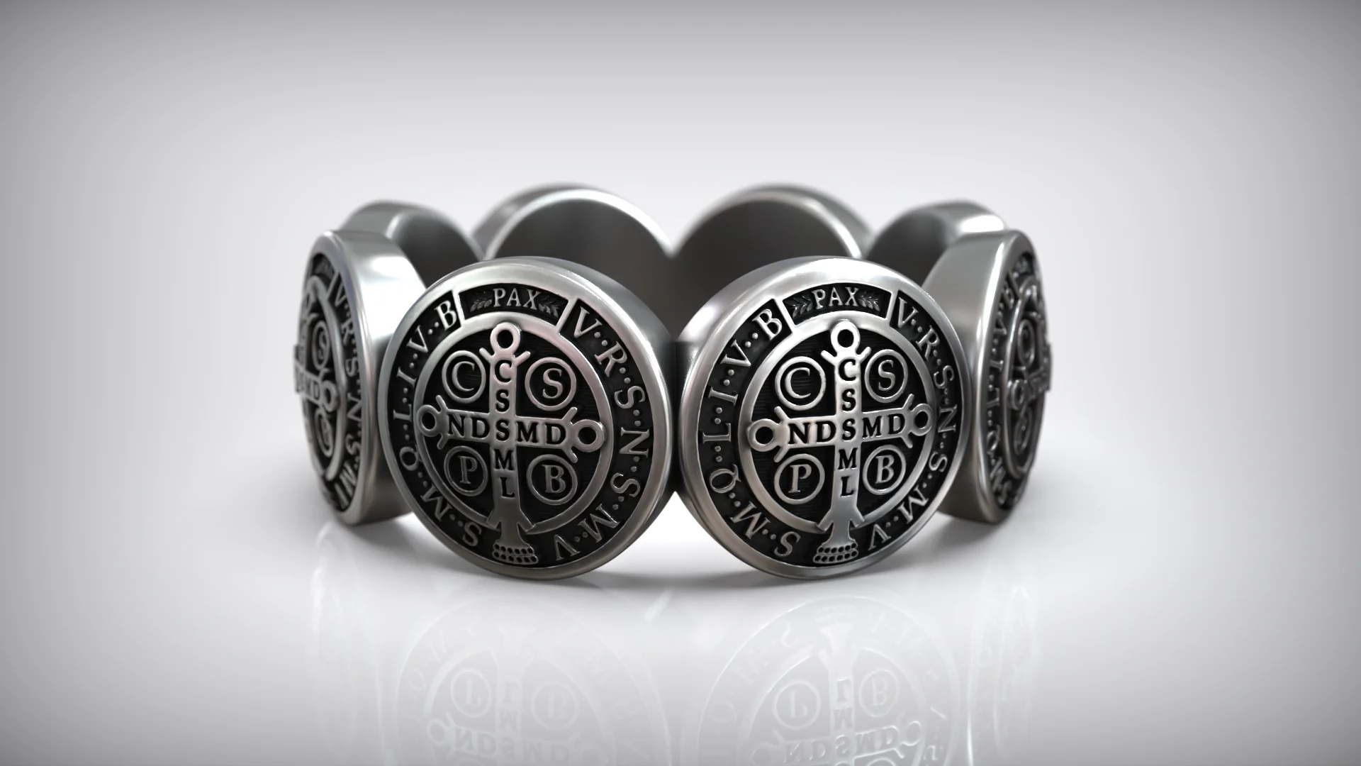 Saint Benedict Medal Protection Ring — view 3