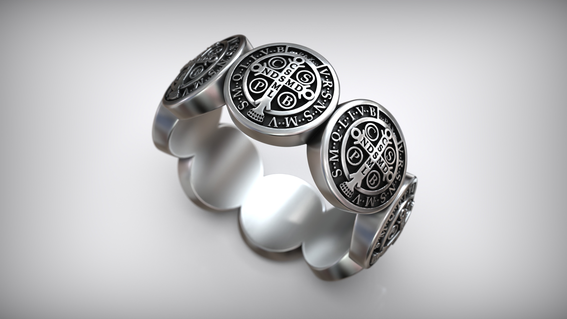 Saint Benedict Medal Protection Ring — view 6